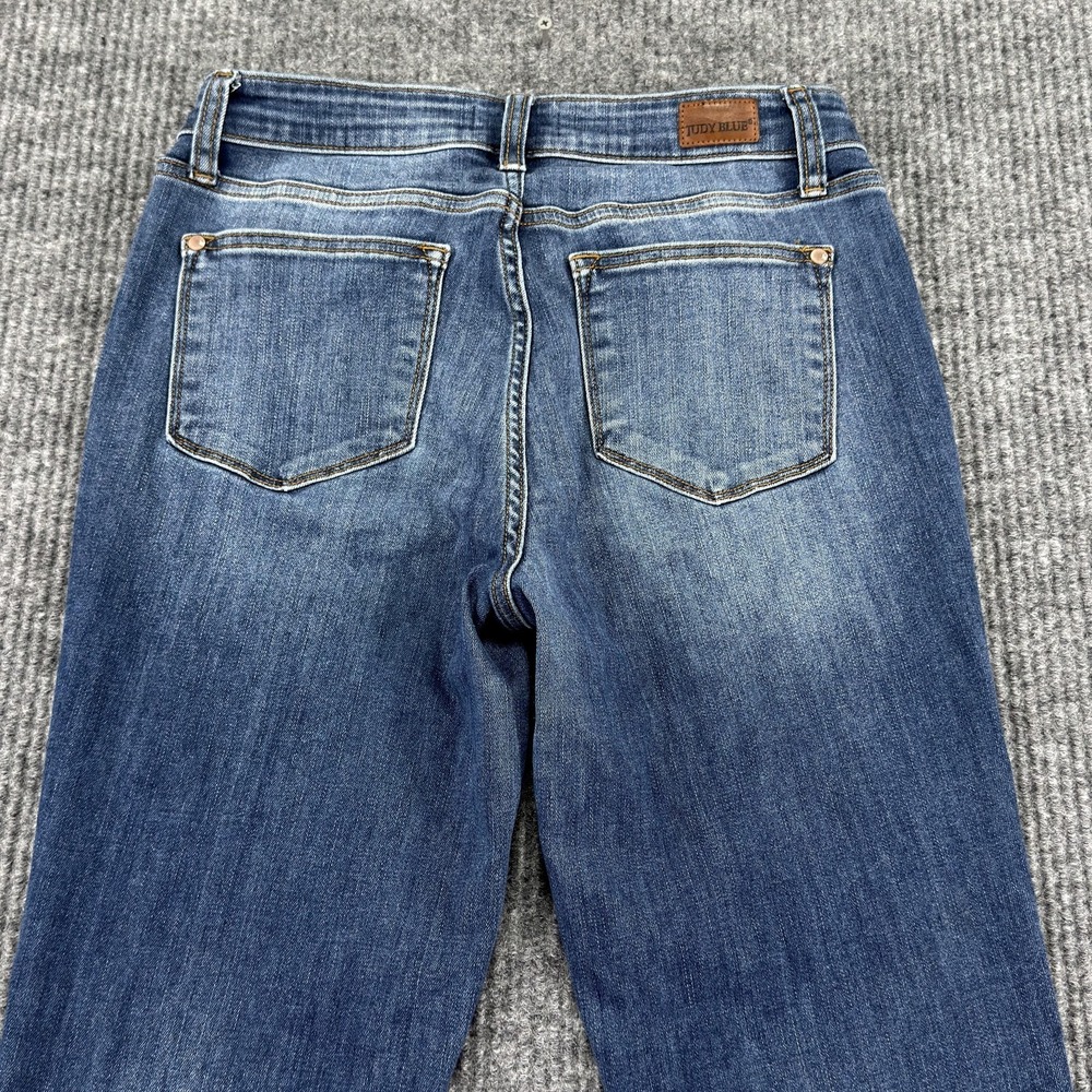 Judy Blue Straight Jeans Womens 9/29 Blue Medium Wash Mid Rise Stretch Denim - Picture 6 of 14